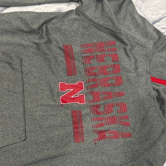 Nebraska Kids Gray and Red Hoodie - Picture 2 of 5